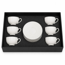 Чайный сервиз из керамики, 6 чашек в форме цв..