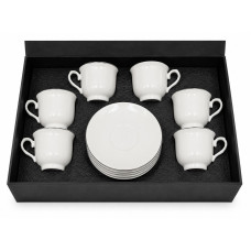 Чайный сервиз из керамики, 6 чашек + 6 блюдец..