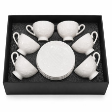 Чайный сервиз из керамики, 6 чашек + 6 блюдец..