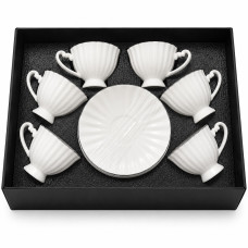 Чайный сервиз из керамики, 6 чашек + 6 блюдец..