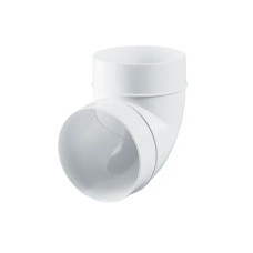 Cot de ventilatie rotund 90° 150 mm alb, Vent..