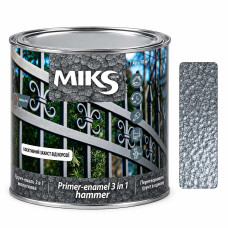 Грунт-эмаль 3 V 1 молотковая серая kg MIKS CO..