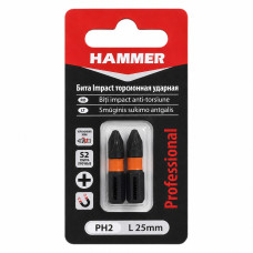 Биты для шуруповерта S2 PH2 25 mm (2 шт) Hamm..