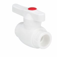 Кран шаровый усиленный ППР Ø25 mm белый MPN..