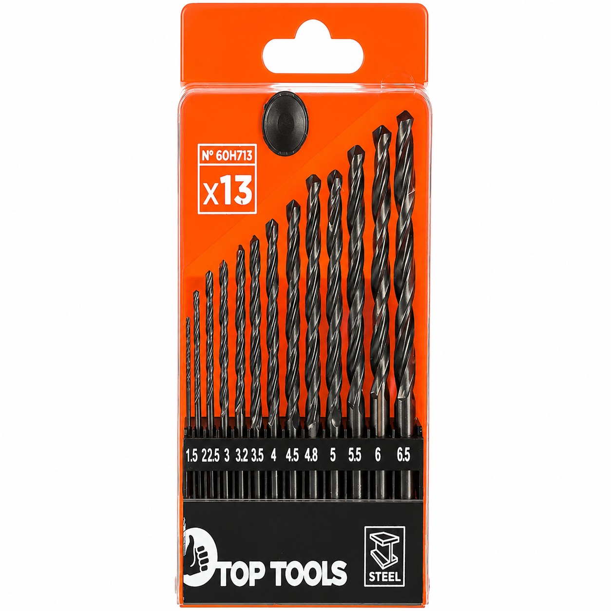 Burghie pe metal HSS 1.5-6.5 mm 13 buc.Top To..