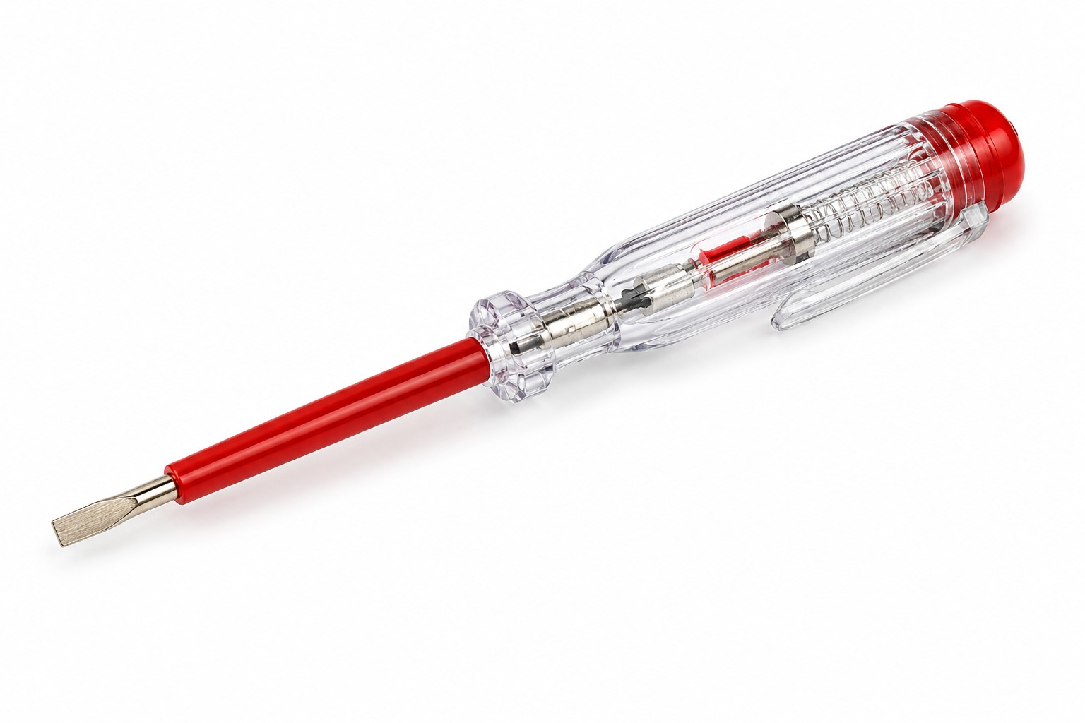Indicator de tensiune. 140mm. 220V. cu bateri..